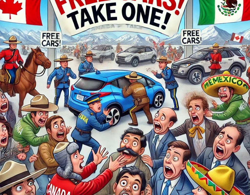 Tesla Gives Free cars to Canada/Mexico