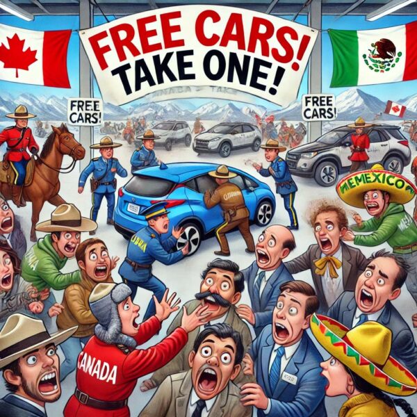 Tesla Gives Free cars to Canada/Mexico