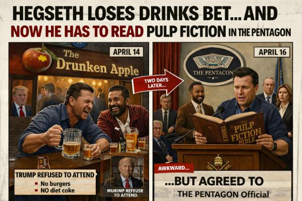 Hegseth Patel Drinking Challenge