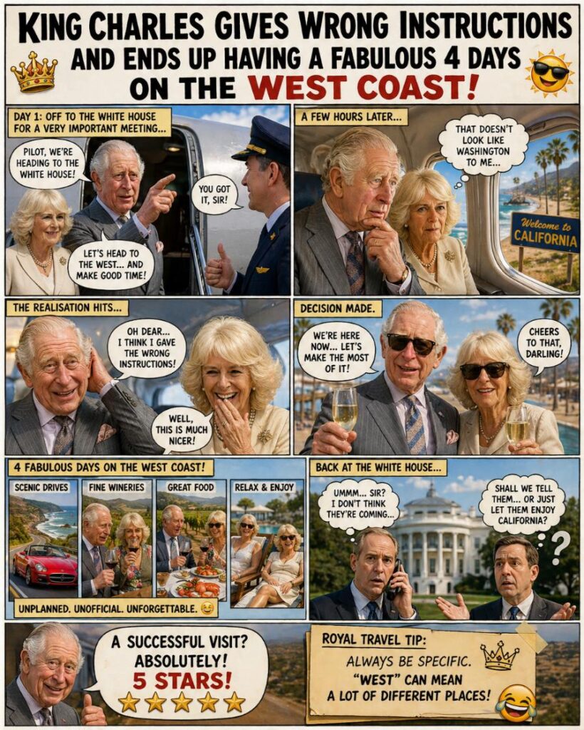 King Charles Sends Flight to West Coast