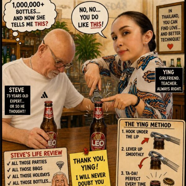 Receives Bottle-Opening Masterclass