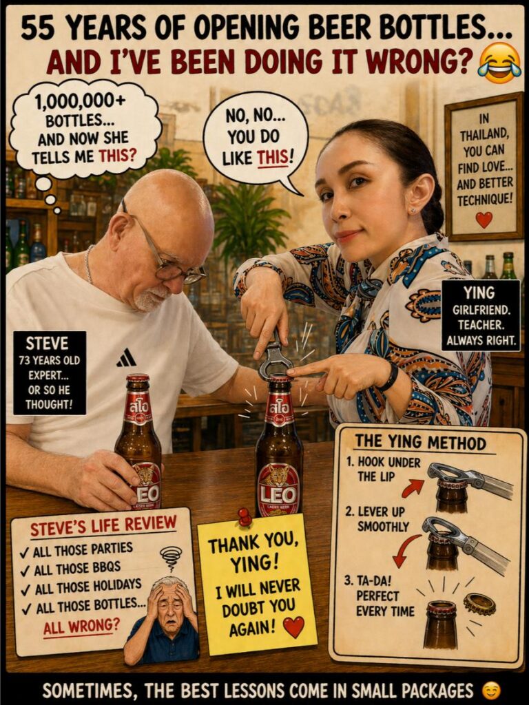 Receives Bottle-Opening Masterclass