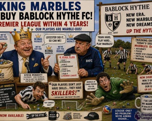 King Marbles Takeover Of Bablock Hythe FC
