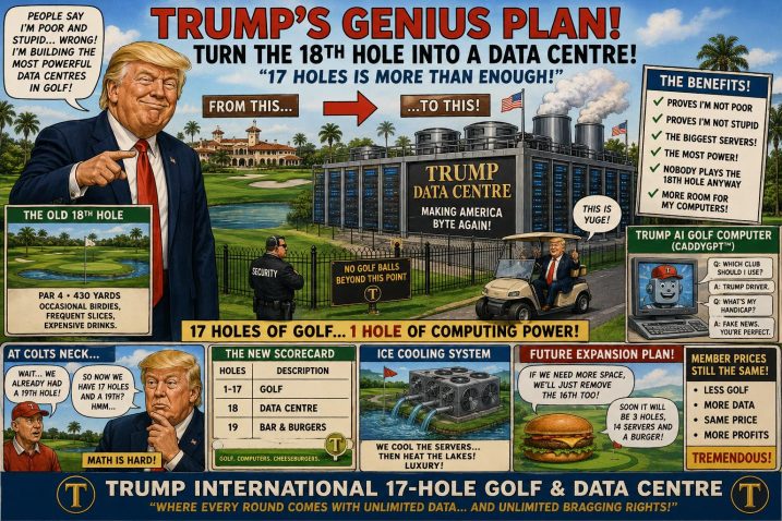 President says sacrificing one hole proves he is technologically advanced