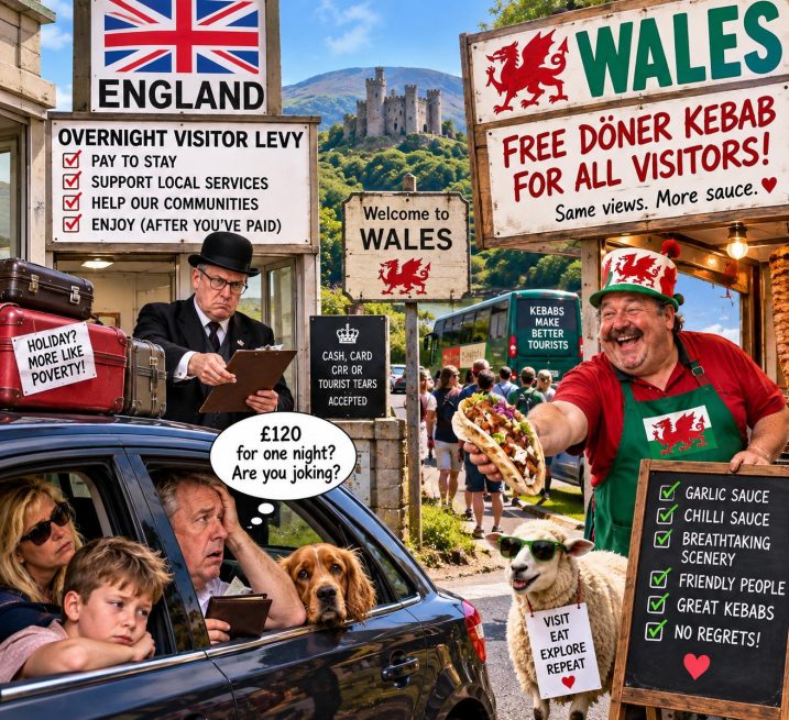 England to Tax Overnight Tourists — Wales Says Every Visitor Deserves a Free Döner Kebab